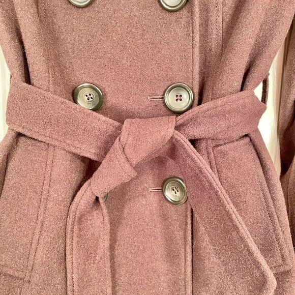 BLACK BELTED DOUBLE BREASTED CAR COAT by MERONA S - Picture 5 of 6